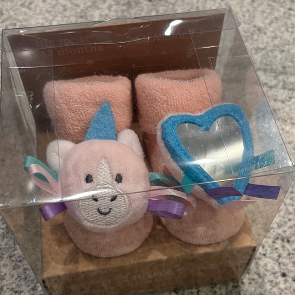 Demdaco Rattle & Mirror Sock Gift Set - Picture 1 of 5